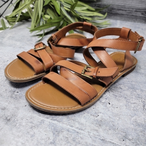 Crown Vintage | Remy Strappy Tan Gladiator Sandals Size 8 - Picture 6 of 7